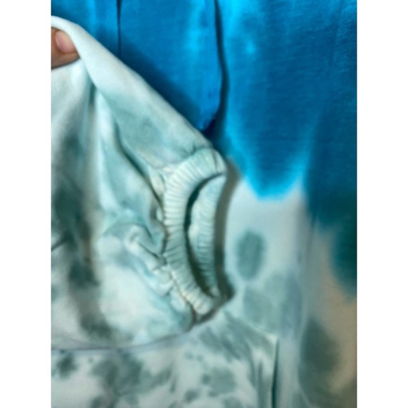 NWT Livi Active Lane Bryant Hoodie Dress 18/20 Blue Tie Dye Pullover Sweatshirt - Picture 4 of 5